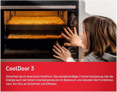 Amica SHC 11509 SM Standherd/Glaskeramikkochfeld und Elektro-Backofen / 50cm / Schwarz-matt/freistehend/mit Eco-Funktion, Ober-/Unterhitze uvm.