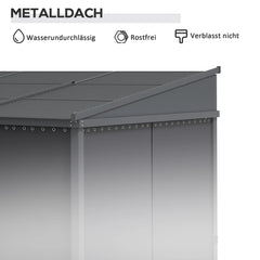 Outsunny Pergola Schiebedach Metallüberdachung