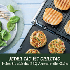 Cuisinart Hot Plate Entertaining Grill & Griddle | XL Elektrischer Plancha Grill, Teppanyaki Grillplatte für zu Hause | Antihaftbeschichtete abnehmbare Platte, 2-Zonen-Temperaturregelung bis zu 260°C