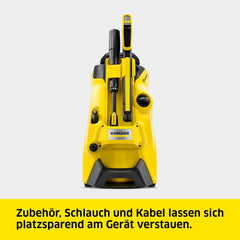 Kärcher Hochdruckreiniger K 4 Power Control Flex Home, Druck: max. 130 bar, Fördermenge: 420 l/h, Fläche: 30 m²/h, Wasserfilter, Gewicht: 11,5 kg, Hochdruckpistole, Dreckfräser, Strahlrohr, Home Kit