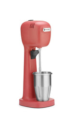 HENDI Milchshake Maker, Inkl. 2 Mixbechers (Edelstahl und Polykarbonat) und 4 austauschbaren Rührwerken, Drink mixer, Frappés, Getränkemixer, 230V/400W, 170x196x(H)490mm, Karamell