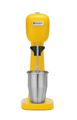 HENDI Milchshake Maker, Inkl. 2 Mixbechers (Edelstahl und Polykarbonat) und 4 austauschbaren Rührwerken, Drink mixer, Frappés, Getränkemixer, 230V/400W, 170x196x(H)490mm, Karamell