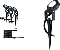 Paulmann Leuchten Paulmann 93696 Outdoor Plug & Shine 3er-Set Spot Sting Basisset IP67 3000K 3 x 6W