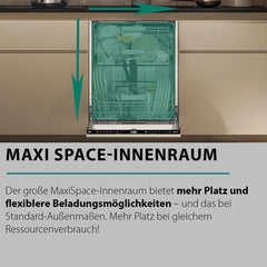 Bauknecht BCIO 3T341 PLET Vollintegrierbarer Geschirrspüler 60 cm /Edelstahl/14 Maßgedecke/10 Standardprogramme und 1 Sensorprogramm/PowerClean/ActiveDry/Besteckschublade/Vollwasserschutz