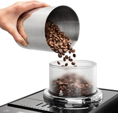De'Longhi Rivelia EXAM440.55.W Kaffeevollautomat mit LatteCrema Milchsystem, Wechselbarer Bohnenbehälter, 16 Kaffee- & Milchgetränke auf Knopfdruck, Extra-Shot-Funktion, 3,5 Touch-Display, Weiß