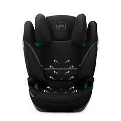 CYBEX Gold Kindersitz Solution S2 i-Fix, Für Autos mit und ohne ISOFIX, 100 - 150 cm, Ab ca. 3 bis 12 Jahre (15 - 50 kg), Lava Grey
