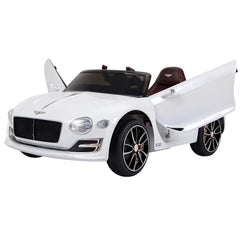 HOMCOM Kinder-Elektroauto Bentley GT lizenziert mit Fernbedienung Weiß