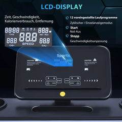 HOMCOM elektrisches Laufband klappbar LCD-Display 12 Programme