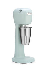 HENDI Milchshake Maker, Inkl. 2 Mixbechers (Edelstahl und Polykarbonat) und 4 austauschbaren Rührwerken, Drink mixer, Frappés, Getränkemixer, 230V/400W, 170x196x(H)490mm, Karamell