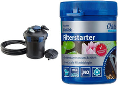 OASE 50499 Druckfilter BioPress Set 4000, Teichfilter Filterset zur effektiven und raschen Algenbekäpfung, Komplettset inkl Filterpumpe und UVC Klärer