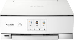 Canon PIXMA TS8351a Drucker Farbtintenstrahl Multifunktionsgerät DIN A4 (Scanner, Kopierer, 4.800 x 1.200 dpi, 6 separate Tinten, USB, WLAN, AirPrint, Duplexdruck, 2 Papierzuführungen, 5 GHz), weiß