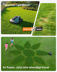 MAMMOTION YUKA Mini 700 Mähroboter ohne Begrenzungskabel, NetRTK+Vision, Keine RTK-Antenne erforderlich, Auto-Kartierung, Empf. 700m², Max. 1100m², mit 4G-Modul, 50% Steigung