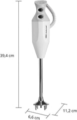 ESGE Zauberstab P 350 Profi, Stabmixer weiß inklusive Multifunktionsmesser, bis zu 22.000 U/min, 90880, weiß/grau