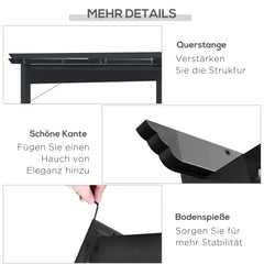 Outsunny Pergola 2,95x2,95 m mit Schiebedach Grau