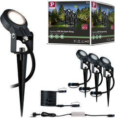 Paulmann Leuchten Paulmann 93696 Outdoor Plug & Shine 3er-Set Spot Sting Basisset IP67 3000K 3 x 6W