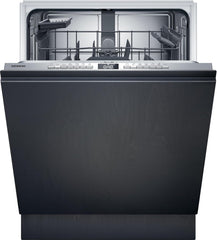 Siemens SN43ES14VE, iQ300 Smarter Geschirrspüler, Unterbau-Spülmaschine mit Besteckschublade, 60 cm, automatische Türöffnung dank autoOpen dry, besonders leise mit iQdrive-Motor, aquaStop, Edelstahl