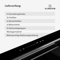 Klarstein Downdraft-Dunstabzugshaube, Versenkbare Abzugshaube, Leise Dunstabzugshauben mit Filter, Dunstabzugshaube 60cm, Umluft/Abluft Dunsthaube mit 10 Stufen, Dunstabzug 576 m³/h Luftstrom