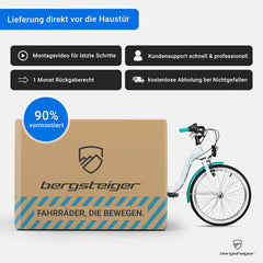 Bergsteiger Atlantis 20, 24 Zoll Kinderfahrrad, geeignet für 6,7, 8, 9, 10, 11 Jahre, StVZO, Shimano Schaltung, Mädchen-Fahrrad mit Dynamo-Licht