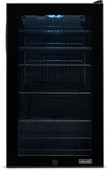 Getränkekühlschrank | Freistehender Kühlschrank für 126 Dosen mit Glastür mit Scharnier rechts | Mini-Getränkekühlschrank, perfekt für Bier, Wein, Limonade und kühlere Getränke