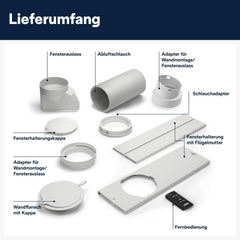 De'Longhi Pinguino PAC EM82, Mobile Klimaanlage für Rume bis zu 80 m, 9.400 BTU, 2,4 kW, 63 dB, Entfeuchtungsfunktion, Energieklasse A, 24h-Timer, Wei