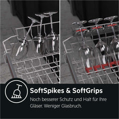 AEG Vollintegrierter Geschirrspüler 60cm, Spülmaschine Serie 7000: mit Glasschutz, Energieklasse A, Besteckschublade, personalisierte Zeit-Steuerung, leise 41dB, ComfortRails, Wasserstopp, FSE7676AP
