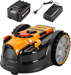 LawnMaster VBRM16 OcuMow Mhroboter für geeignet für bis zu 100 qm-Selbstfahrender Rasenmher Roboter mit MX 24V 4.0Ah Lithium-Ionen Akku Ohne Kabel
