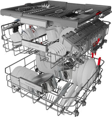 Bauknecht BUO 3O41 PLT X Unterbau-Geschirrspüler 60 cm /14 Maßgedecke /10 Standardprogramme und 1 Sensorprogramm/PowerClean/ActiveDry/Besteckschublade/Vollwasserschutz