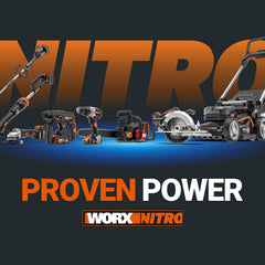 WORX Nitro 18V(20V MAX) Hydroshot Akku-Hochdruckreiniger WG633E.1, PowerShare, Terrassenreinigung und Autoreinigung, Max. 56 Bar, 220L/H, mit Zubehör, 4,0 Ah Akku & Ladegerät Orange & Schwarz