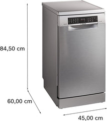 Bosch SPV2IKX10E Serie 2 Smarter Geschirrspüler vollintegriert, 45 cm breit, Besteckkorb, Extra Trocknen auf Knopfdruck, InfoLight roter Lichtpunkt am Boden, AquaStop Schutz gegen Wasserschäden, Weiß