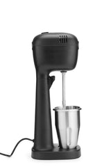 HENDI Milchshake Maker, Inkl. 2 Mixbechers (Edelstahl und Polykarbonat) und 4 austauschbaren Rührwerken, Drink mixer, Frappés, Getränkemixer, 230V/400W, 170x196x(H)490mm, Karamell