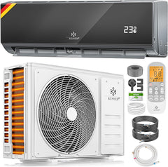 KESSER® Klimaanlage Set Split - mit WiFi/App Funktion Klimagerät - Kühlen A++/ Heizen A+ - 9000 BTU/h (2.600 Watt) Kältemittel R32 - Fernbedienung, Timerfunktion - Inkl. komplettem Montagematerial