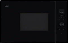 AEG Einbau-Mikrowelle Serie 6000 mit Steam Set - 60 cm - 17 L Garraum - Touch-Bedienung - Display mit Uhr - Auftau-Funktion - Drehteller Ø 272 mm - Schwarz - TB6SM171DB