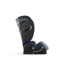 CYBEX Gold Kinder-Autositz Solution G i-Fix, Für Autos mit und ohne ISOFIX, Ab ca. 3 bis 12 Jahre (100 - 150 cm), Ab ca. 15 bis 50 kg, Lava Grey