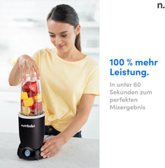 Nutribullet Pro 1200, Elektrischer Mixer, Zerkleinerer, Smoothie Mixer, Multifunktionsmixer, 1200w Leistung, 700ml und 900ml Glser, schwarz, NB120MB