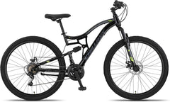 Chillaxx Bike Falcon Premium Mountainbike in 24,26,27.5 und 29 Zoll - Fahrrad für Jungen, Mädchen, Damen und Herren - Scheibenbremse- 21 Gang-Schaltung - Vollfederung