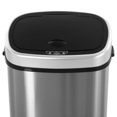 HOMCOM Automatik Mülleimer mit Sensor hygienisch Edelstahl