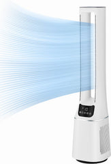 Midea MFP-120i (BL) 2 in 1 Turmventilator Leise 38dB Luftreiniger H13 True HEPA auf 47.6 ㎡ LED Display Fernbedienung Oszillation 12H Timer Kompatibel für Wireless Connection App Alexa Google