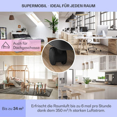 Klarstein Mobile Klimaanlage mit Abluftschlauch, 3-in-1 Klimagerät mit Ventilator & Luftentfeuchter, Kleine & Portable Klimaanlage für Wohnung & Büro, mit Nachtmodus & App-Steuerung, 7000 BTU