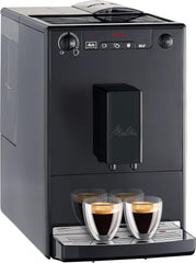 Melitta Solo - Kaffeevollautomat mit höhenverstellbarem Auslauf, kleine Kaffeemaschine mit abnehmbarem Wassertank, für z. B. Espresso oder Café Crème, silber