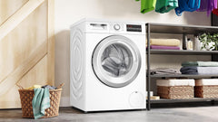 BOSCH WAN28127 Waschmaschine Serie 4, Frontlader mit 8kg Fassungsvermögen, 1400 UpM, Iron Assist, Active Water Plus, EcoSilence Drive, Speed Perfect, Weiß, 60cm