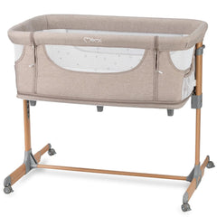Momi SMART Bed 4-in-1 Kinderbeistellbetten bis 15 kg, Beistellbett für Babys mit Matratze, Höhenverstellbar