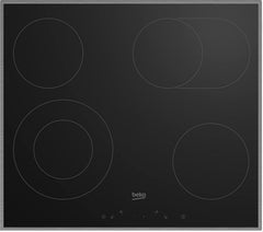 Beko BBSM12340X Einbau-Backofen-Set, zwei autarke Geräte: Induktionskochfeld mit 4 Kochzonen, Backofen mit 8 Heizarten, 72 l Garraum-Volumen, Kindersicherung, Sensortasten, Schwarz/Edelstahl