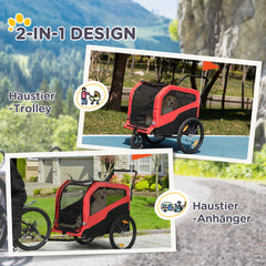 HOMCOM Hundebett 30 kg, rot, robust & bequem für große Hunde