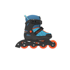 CRIVIT Kinder-Softboot-Inlineskates, mit Anziehhilfe und Tragegriff (Blau, 29-33) - B-Ware gut