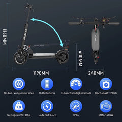 HITWAY H5-HB24ABE E-Scooter ohne Sitz – ABE zertifiziert