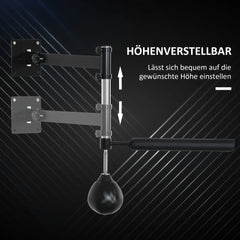 HOMCOM Boxgestell Punchingball höhenverstellbar Wandhalterung