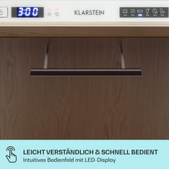 Klarstein ia 8 - Spülmaschine, Geschirrspüler, Freistehend, Teilintegriert, F, 55 cm breit, 8 Maßgedecke, 6 Programme, Aquastop, silber