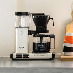 Moccamaster KBG Select, Kaffeemaschine, Retro Kaffeemaschine, Filterkaffee, Off-White, 1.25L