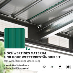 Outsunny Gerätehaus Gartenschuppen wetterfest viel Stauraum Stahl
