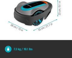 Gardena Mähroboter SILENO minimo 250 m²: intelligenter Rasenmäher mit optimaler Konnektivität, mit Gardena Bluetooth App programmierbar, DE-Version (15201-20)